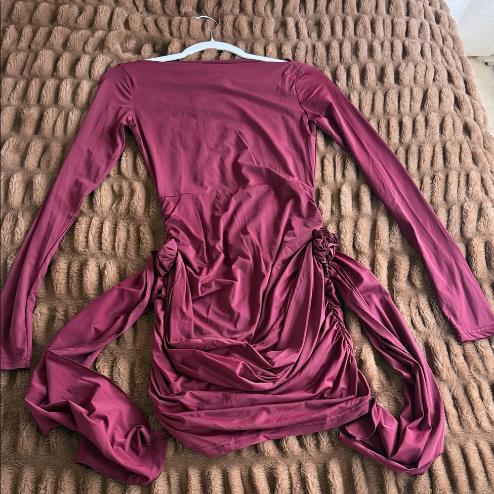 Lioness , Elegant Long Sleeve Ruched Dress